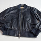 Burberry Brit (48 IT / M) Metallic Blue Leather Bomber Jacket