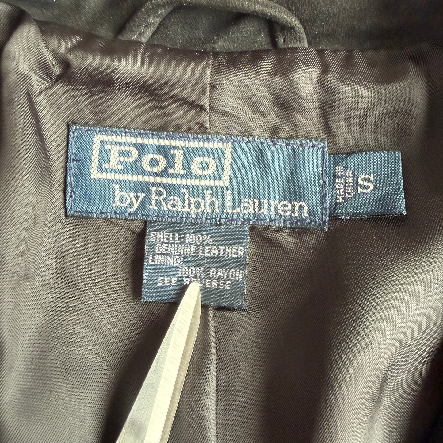 Polo Ralph Lauren (S / 38R) Black Suede Leather Structured Sport Coat