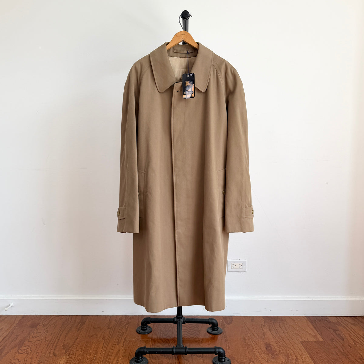VNTG NWT Burberry (42R /52IT) Calvary Twill Wool Lined Balmacaan Coat