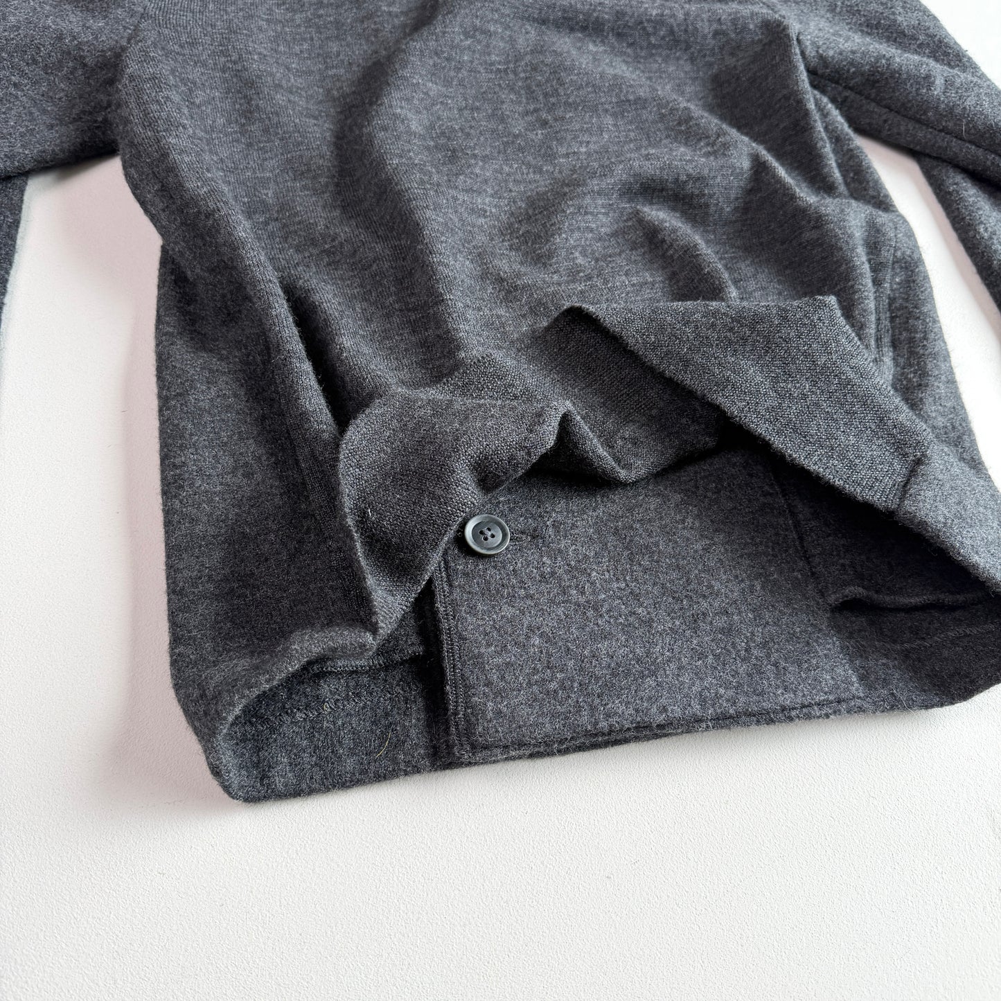 Z Zegna (M) 100% Wool Double Breast Gray Sweater Jacket