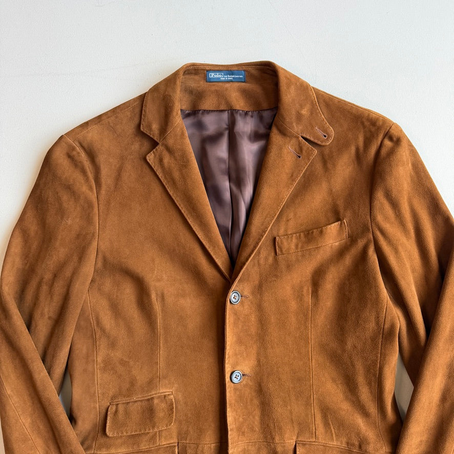 Polo Ralph Lauren (40R) Suede Leather Brown Hacking Jacket Coat