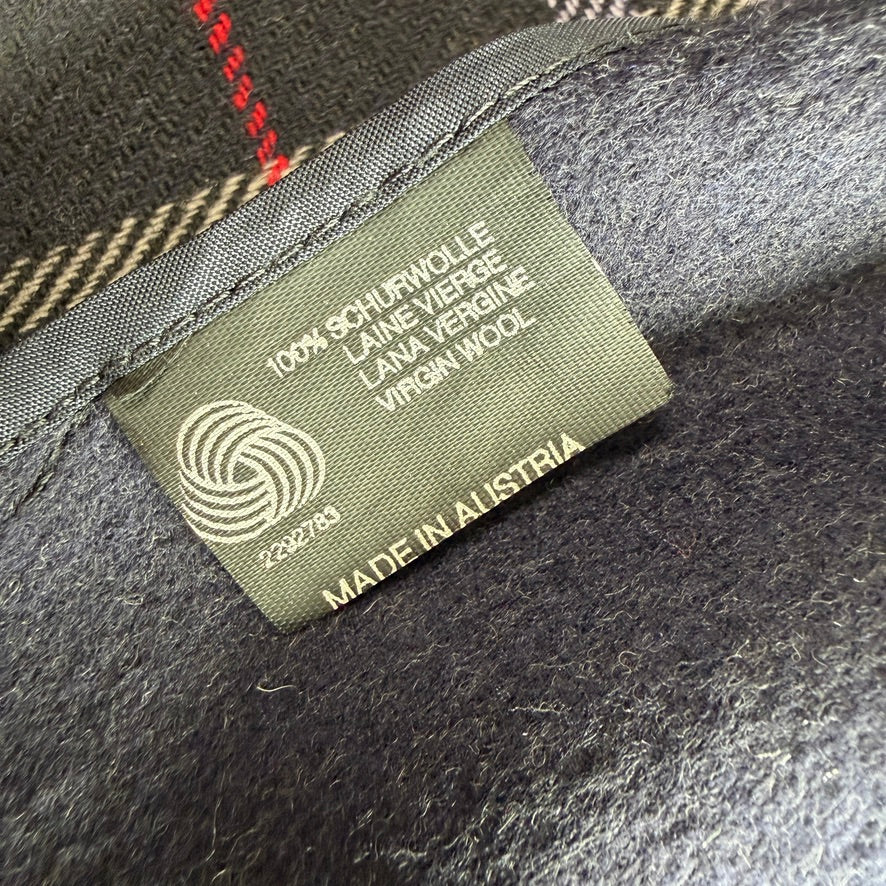 VNTG Burberry (40/ 50IT) Loden-Style MADE IN AUSTRIA Wool Navy Blue Overcoat