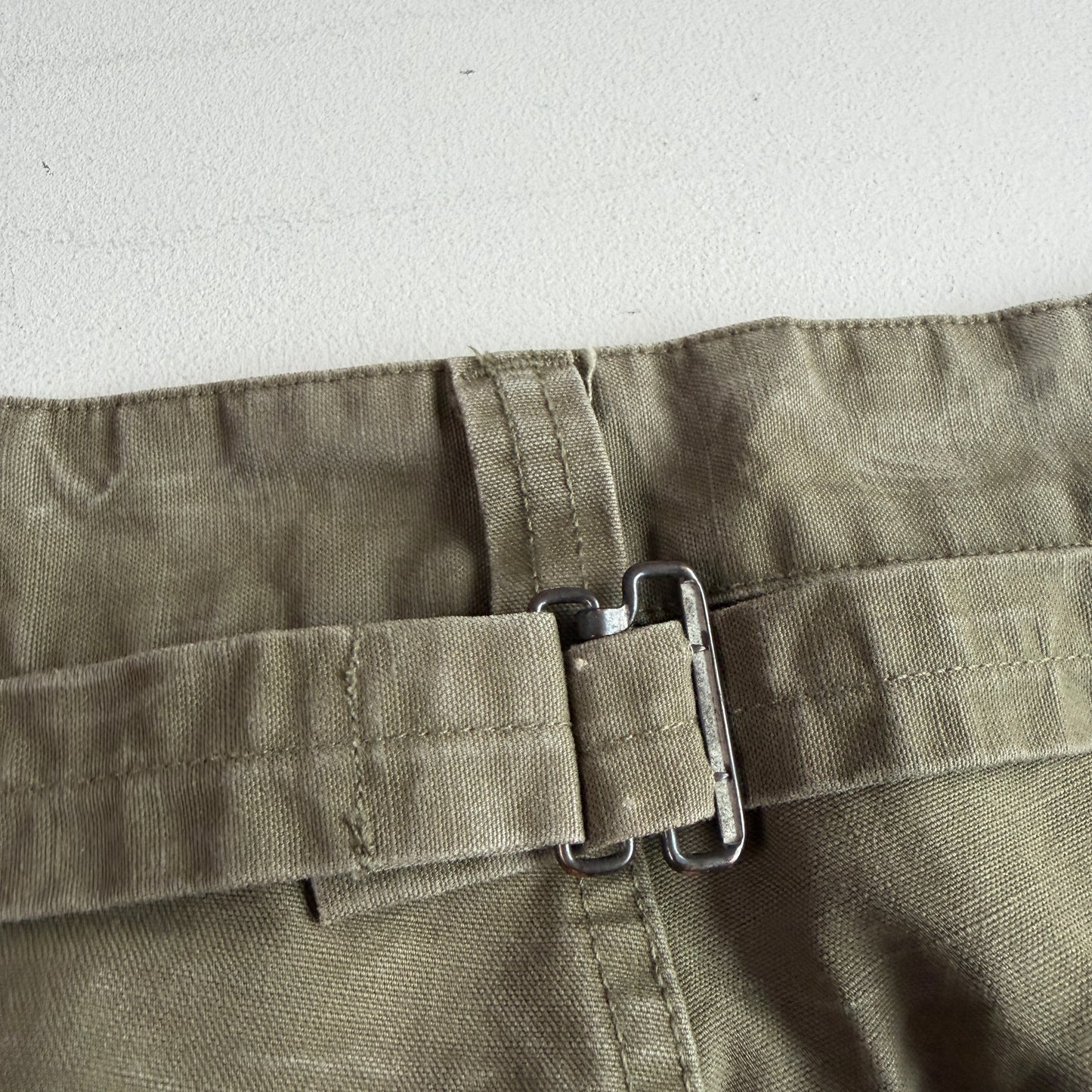 VNTG Polo Ralph Lauren (36x30) Cinch-Back Sage Green Cotton Canvas Utility Pants