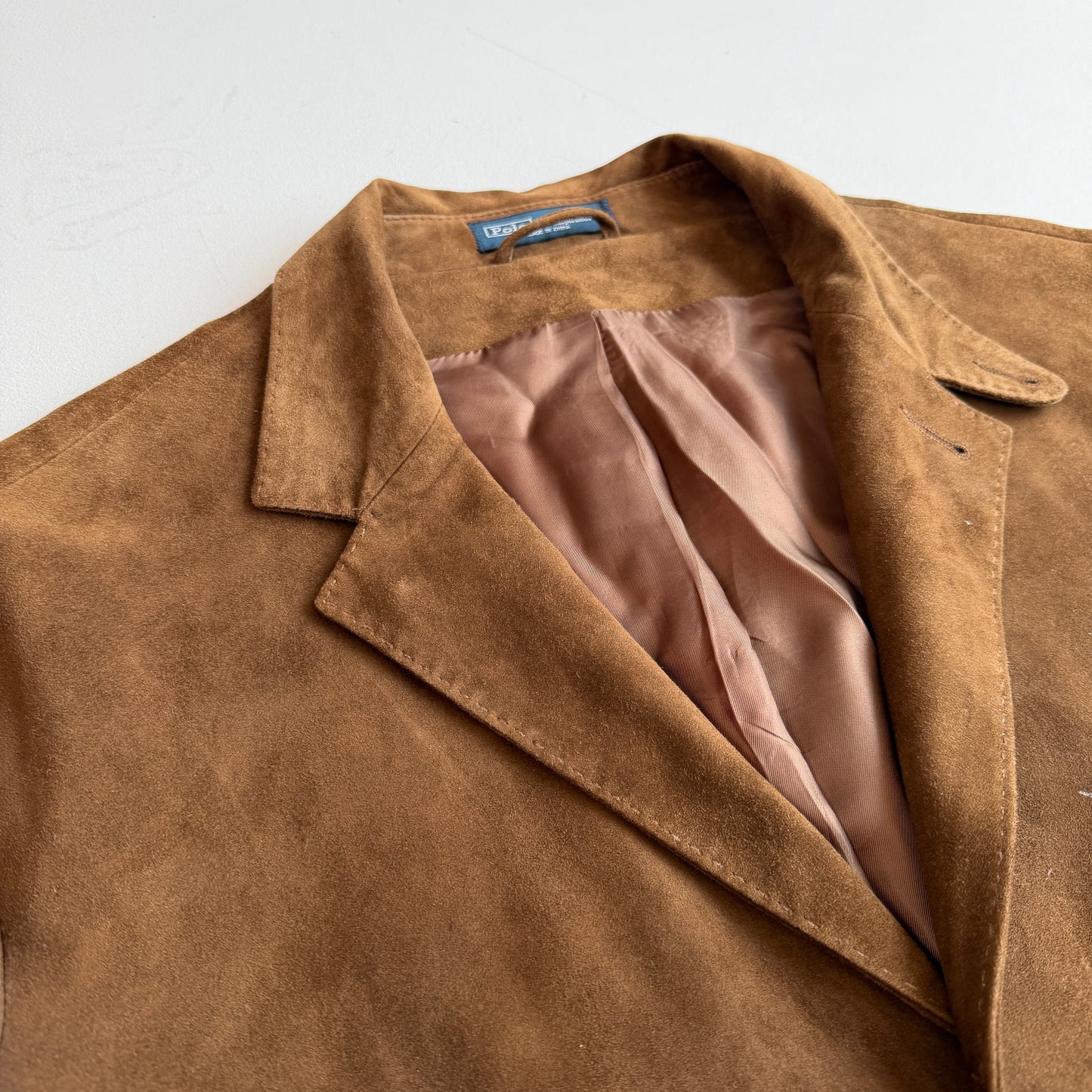 Polo Ralph Lauren (46R) Hacking Equestrian Suede Leather Brown Sports Jacket Coat