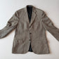 VNTG Polo Ralph Lauren (40R) 100% Silk Herringbone Beige/Black Sports Coat