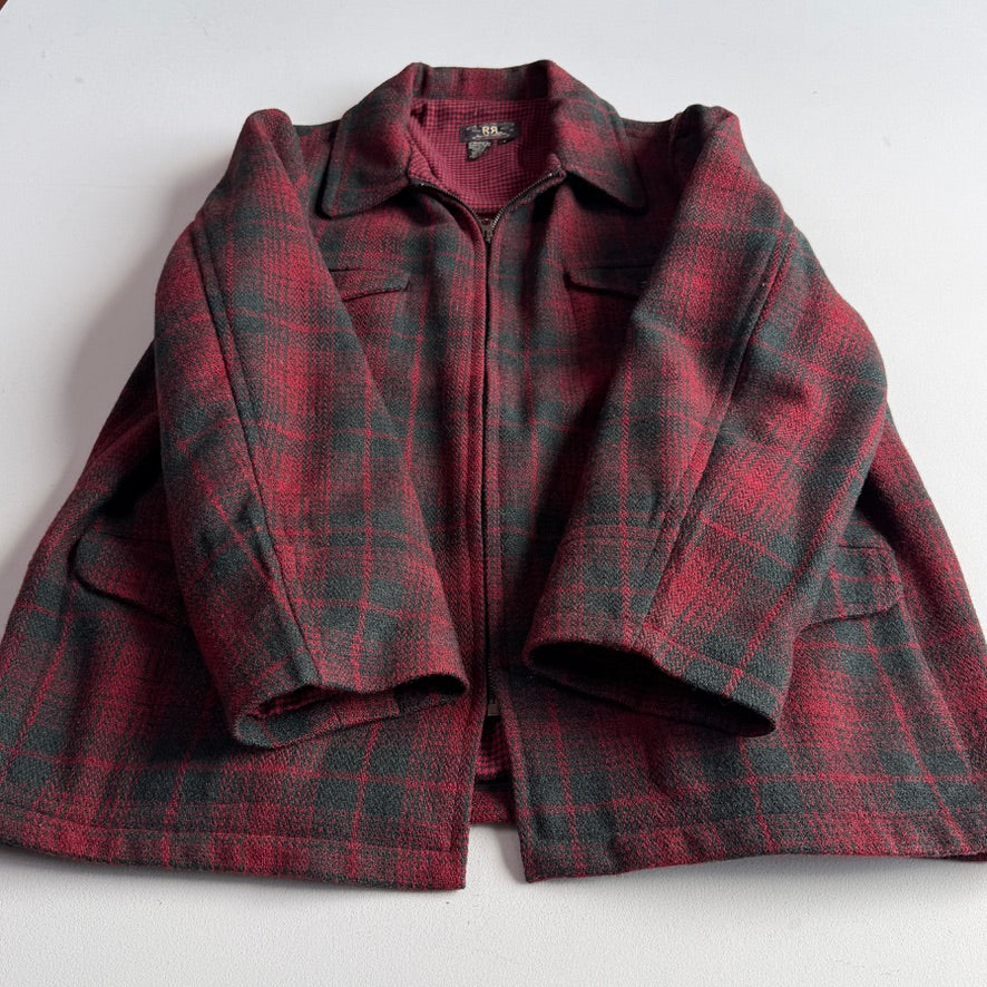 VNTG RRL Ralph Lauren (L) Wool Red/Green Plaid Hunting Field Coat