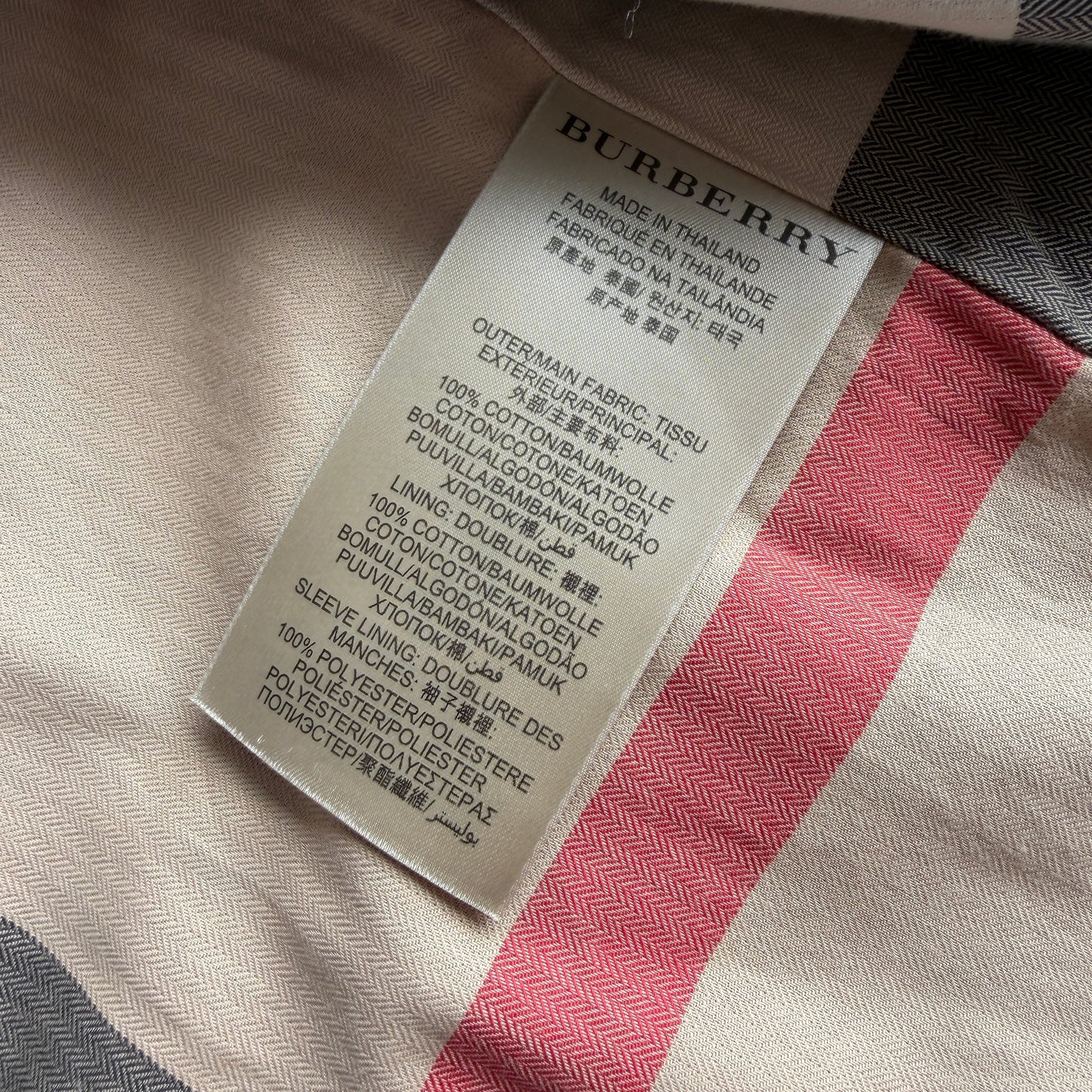 Burberry Brit (XL) 100% Cotton Twill Black Trench Coat