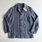 Canali 48IT (fits like 50IT) Iridescent Slate Blue Linen Chore Coat