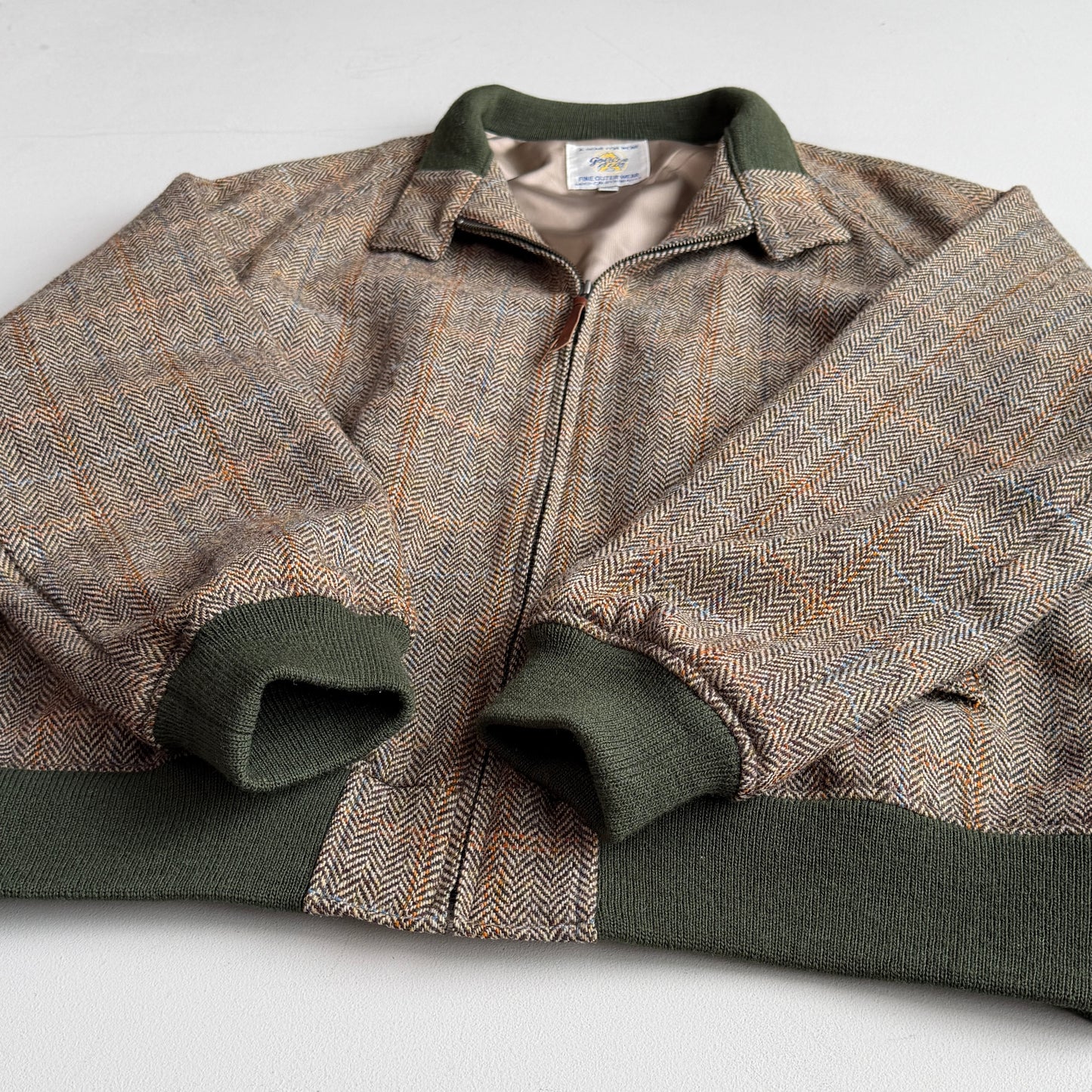 Golden Bear (2XL) Harris Tweed Wool Raglan Western Yoke Jacket