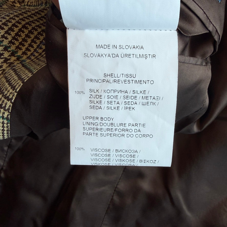 NWOT Polo Ralph Lauren (38R Custom Fit) 100% Silk Glen Plaid/Prince of Wales Sport Coat