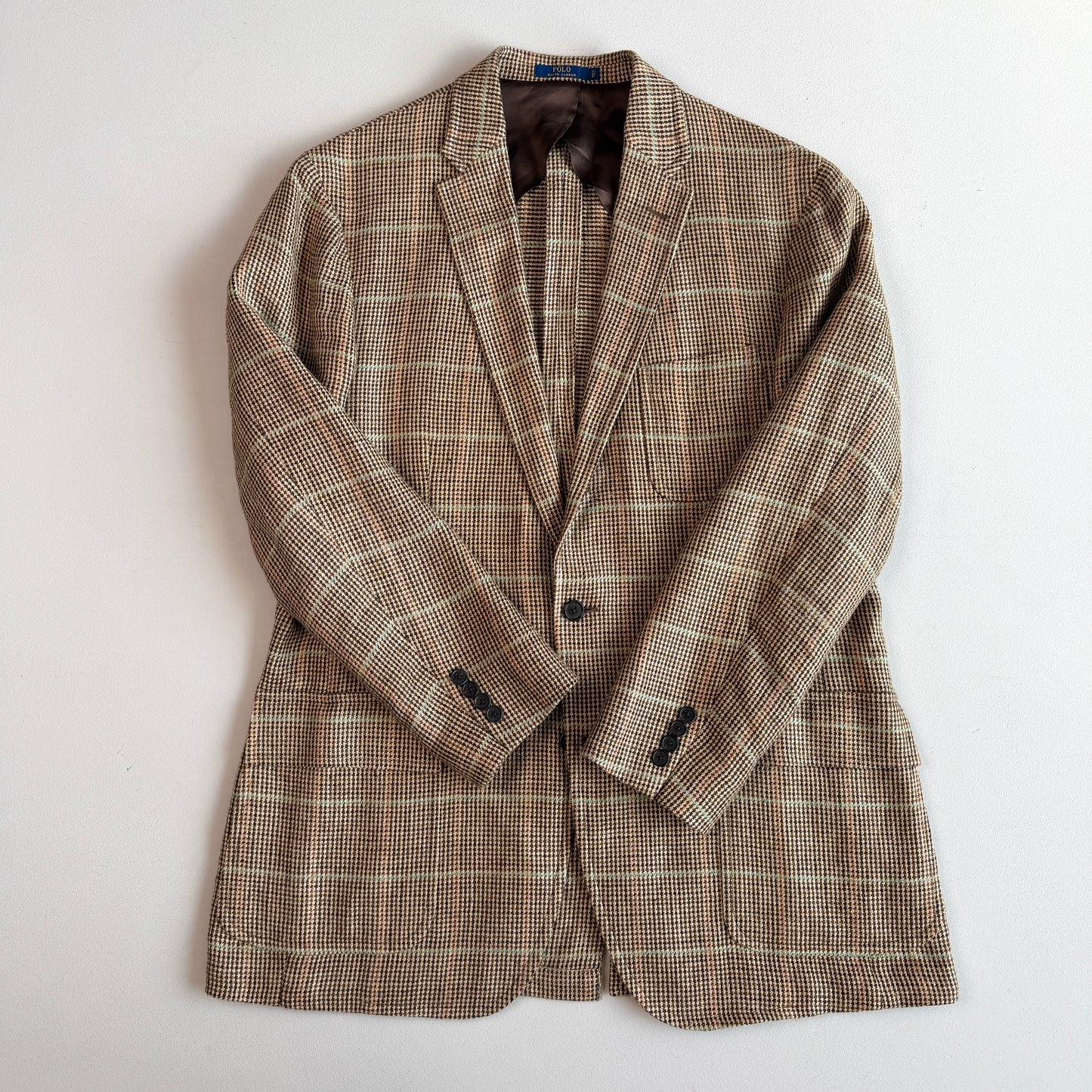 Polo Ralph Lauren (44L) Linen/Silk Overcheck Soft Tailored Sport Coat