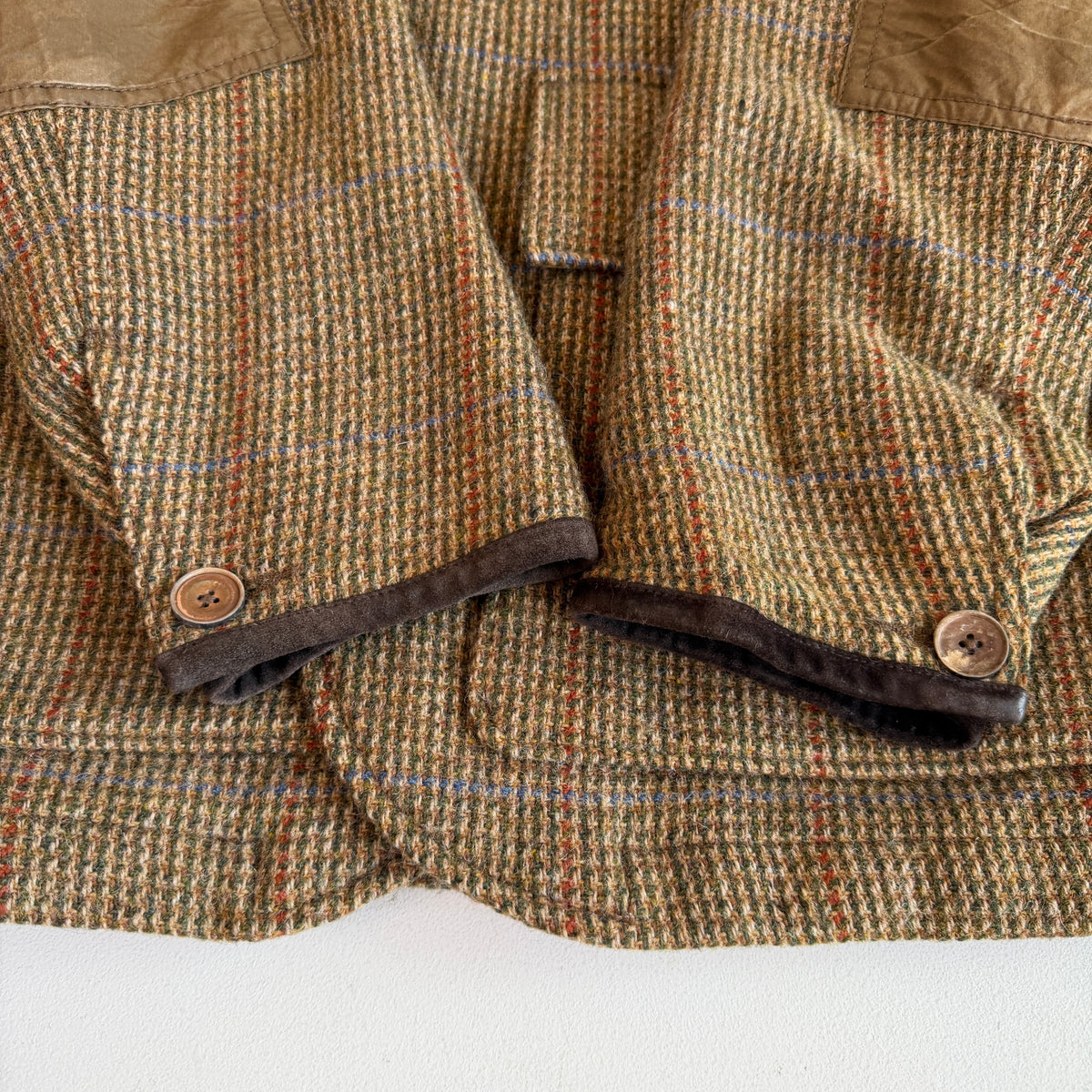 Polo Ralph Lauren (42L) Wool Tweed Olive Overcheck Field Belted Sport Jacket Coat