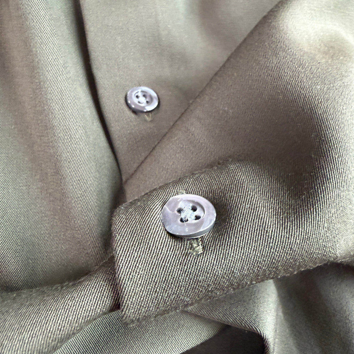 Ralph Lauren Purple Label (XL) 100% Wool Forest Green Button Shirt