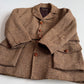 VNTG Paul Stuart (54) Tweed Wool Belted Balmacaan Norfolk-Style Field Coat