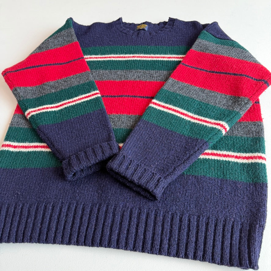 VNTG Brooks Brothers (XL) Wool Rugby Stripe Knit Sweater