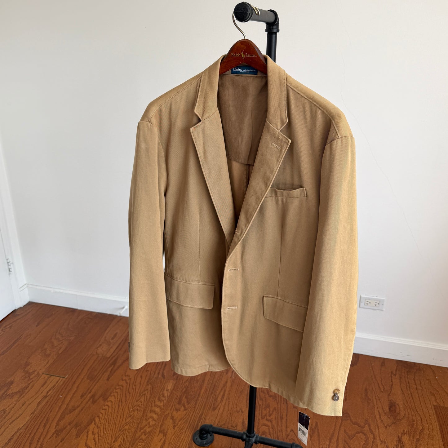 NWT Polo Ralph Lauren (44R) Cavalry Twill Cotton Khaki 3-2 Roll Sport Coat
