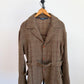 VNTG Polo Ralph Lauren (L) Wool Tweed Olive Windowpane Norfolk Coat Jacket