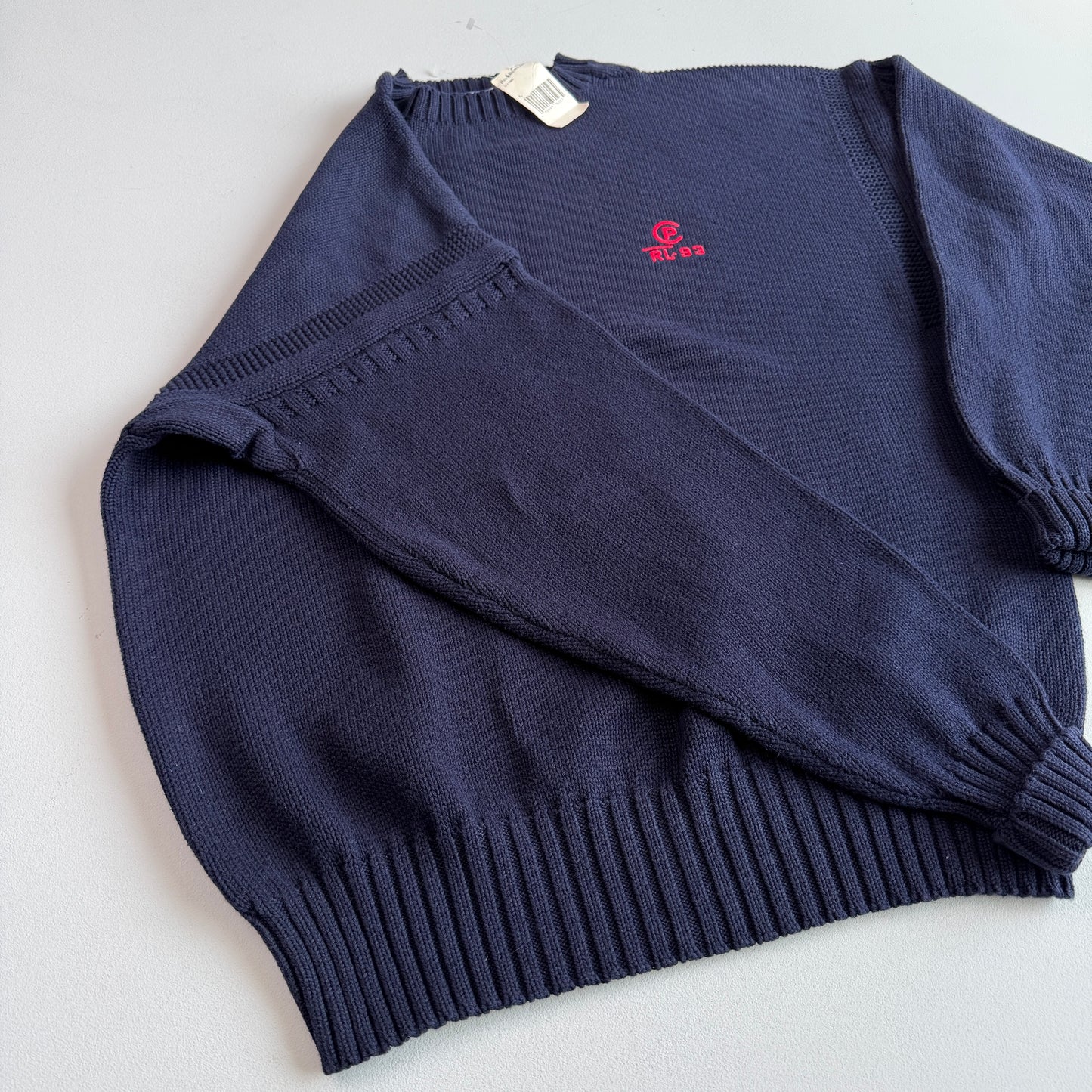 NWT VNTG Polo Ralph Lauren (L) CP RL-93 Cotton Knit Sweater