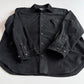 Polo Ralph Lauren (L) Black Suede Leather Button Front Shirt