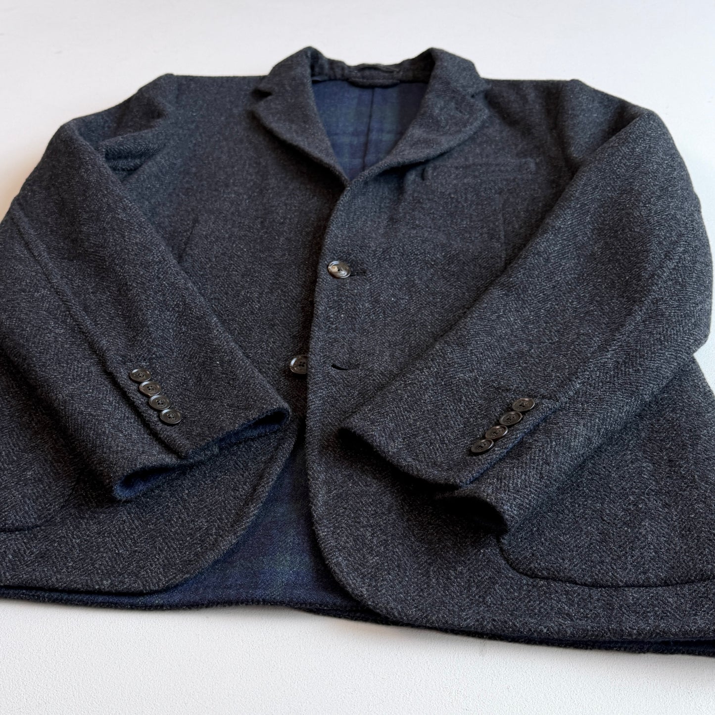 Ermenegildo Zegna (52IT) Wool/Silk/Cashmere Minimal-Structured Tweed Sport Coat