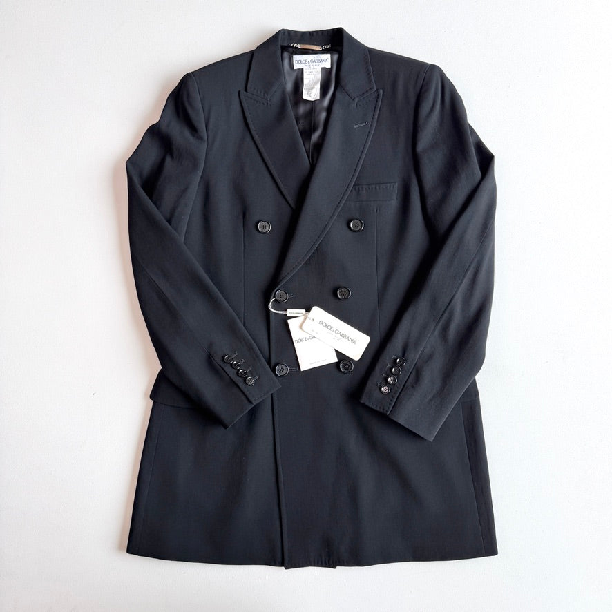 VNTG NWT Dolce & Gabbana (44IT, 36/38US) Double Breast Wool Suit Jacket