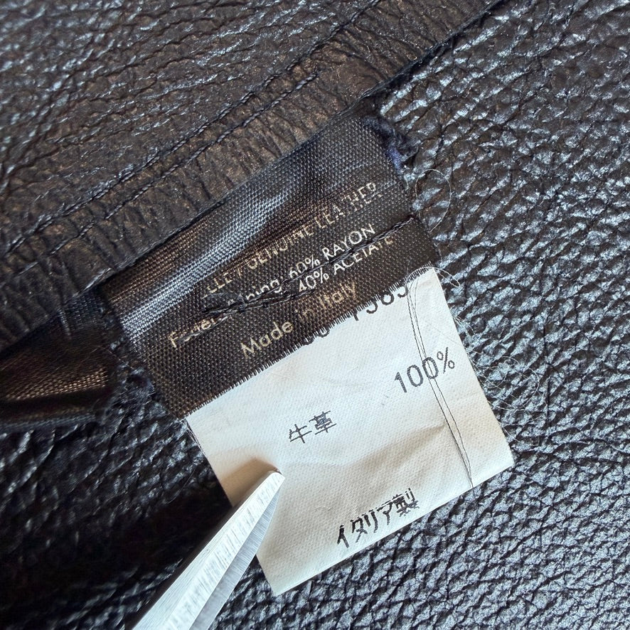 Gucci (48IT) Leather Unlined Black Surgeon Cuff Sport Coat