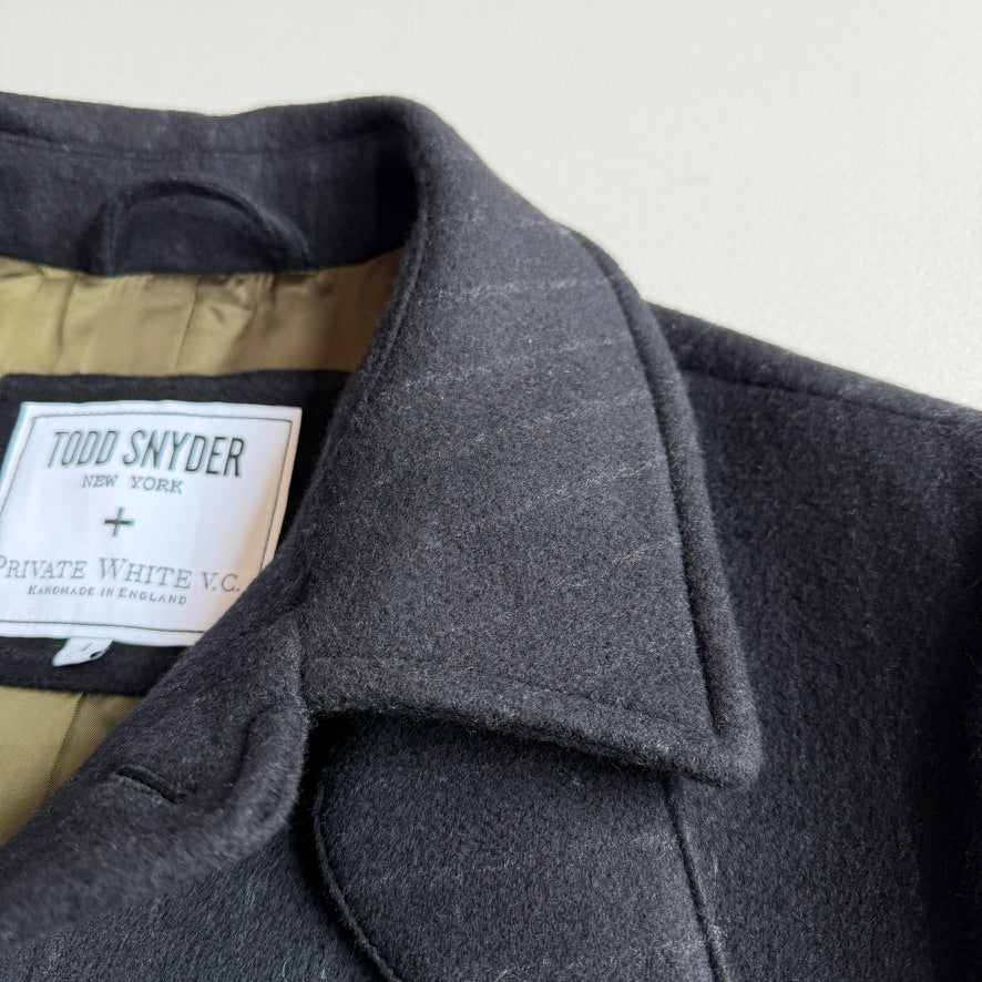 Todd Snyder / Private White VC (4 /M) Wool Gray Chalk Stripe Topcoat