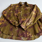 VNTG Giorgio Armani (M / L) 100% Linen Floral Abstract Popover Shirt