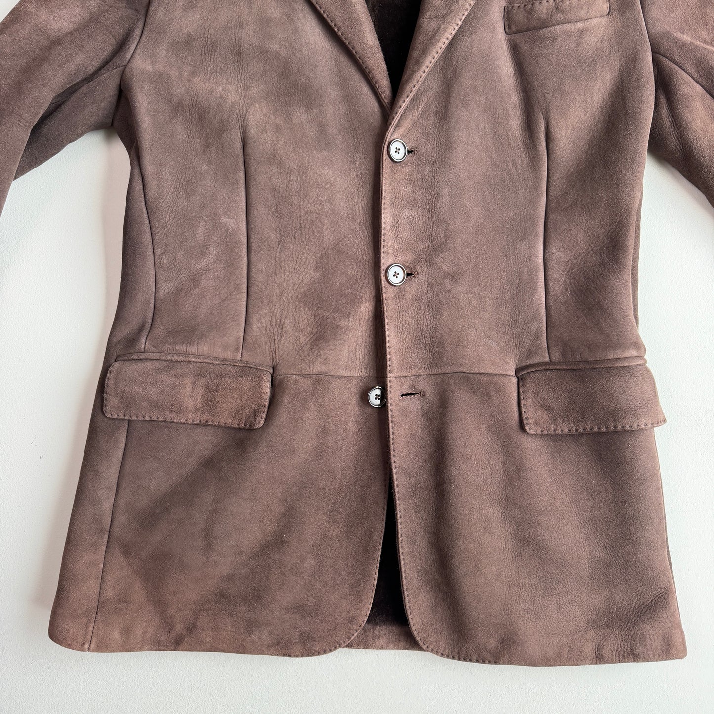 Ralph Lauren Purple Label (M) Lambskin Leather Suede Shearling Jacket