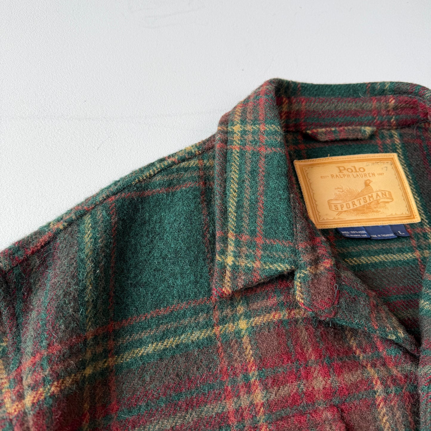 VNTG Polo Ralph Lauren (L) Wool Plaid Sportsman Button Jacket