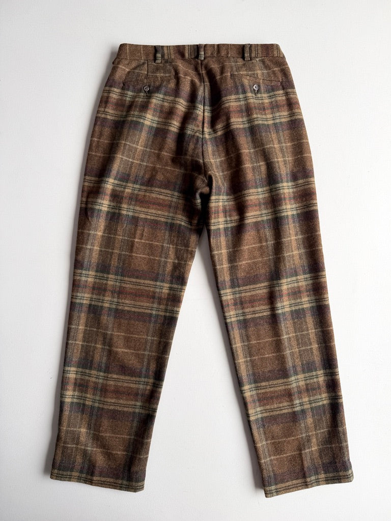 Polo Ralph Lauren (36x30) Wool Plaid Flannel Twill Trousers