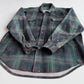 RARE! Polo Ralph Lauren (M) Suede Leather Plaid Tartan Button Front Shirt VNTG