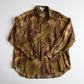 VNTG Giorgio Armani (M / L) 100% Linen Floral Abstract Popover Shirt
