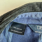 VNTG Polo Ralph Lauren (L) Mattress Ticked Cotton Indigo Chore Field Coat