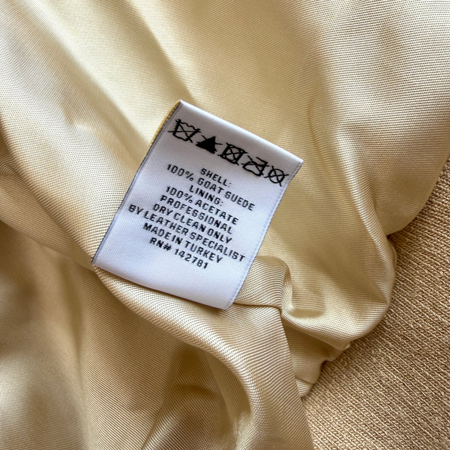 NWT Aime Leon Dore (L) Goat Suede Leather Bone White Bomber Jacket (Copy)