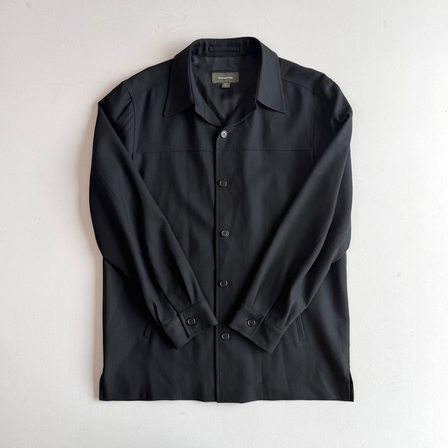 Ermenegildo Zegna (M/50) Black 100% Wool Woven Car Coat