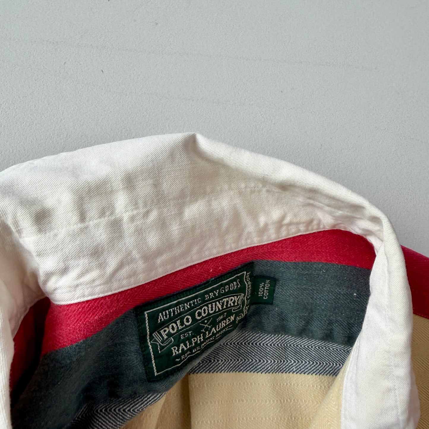 VNTG Ralph Lauren Polo Country (XL) Striped Colorblock Rugby Shirt