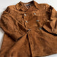 Polo Ralph Lauren (XL) Double Breasted Suede Leather Tawny Brown Coat