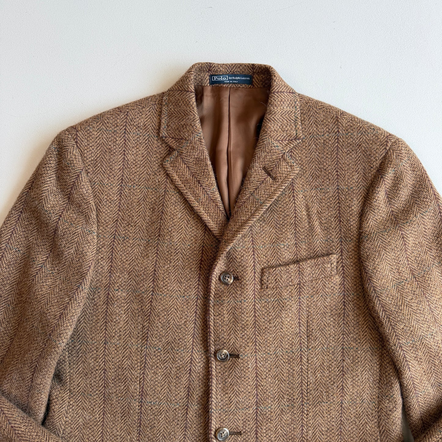 Polo Ralph Lauren (40R) Wool/Alpaca 4-Button Tweed Over Check Sport Coat