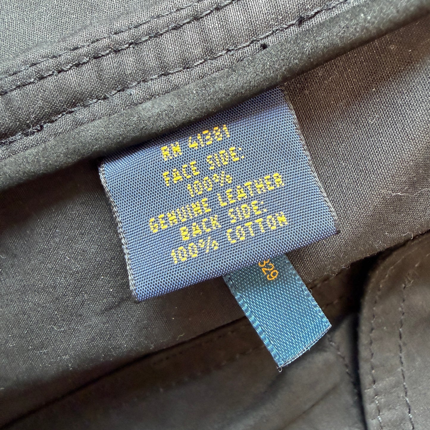 Polo Ralph Lauren (L) Leather Fireman Lobester Claw Coat