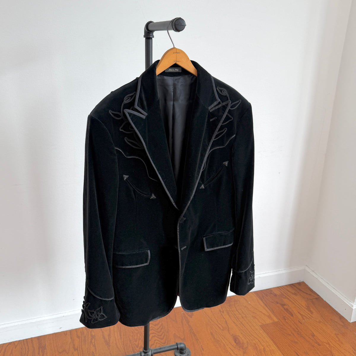 RRL Ralph Lauren (46R) Velvet Velour Floral Decorative Western Sport Jacket