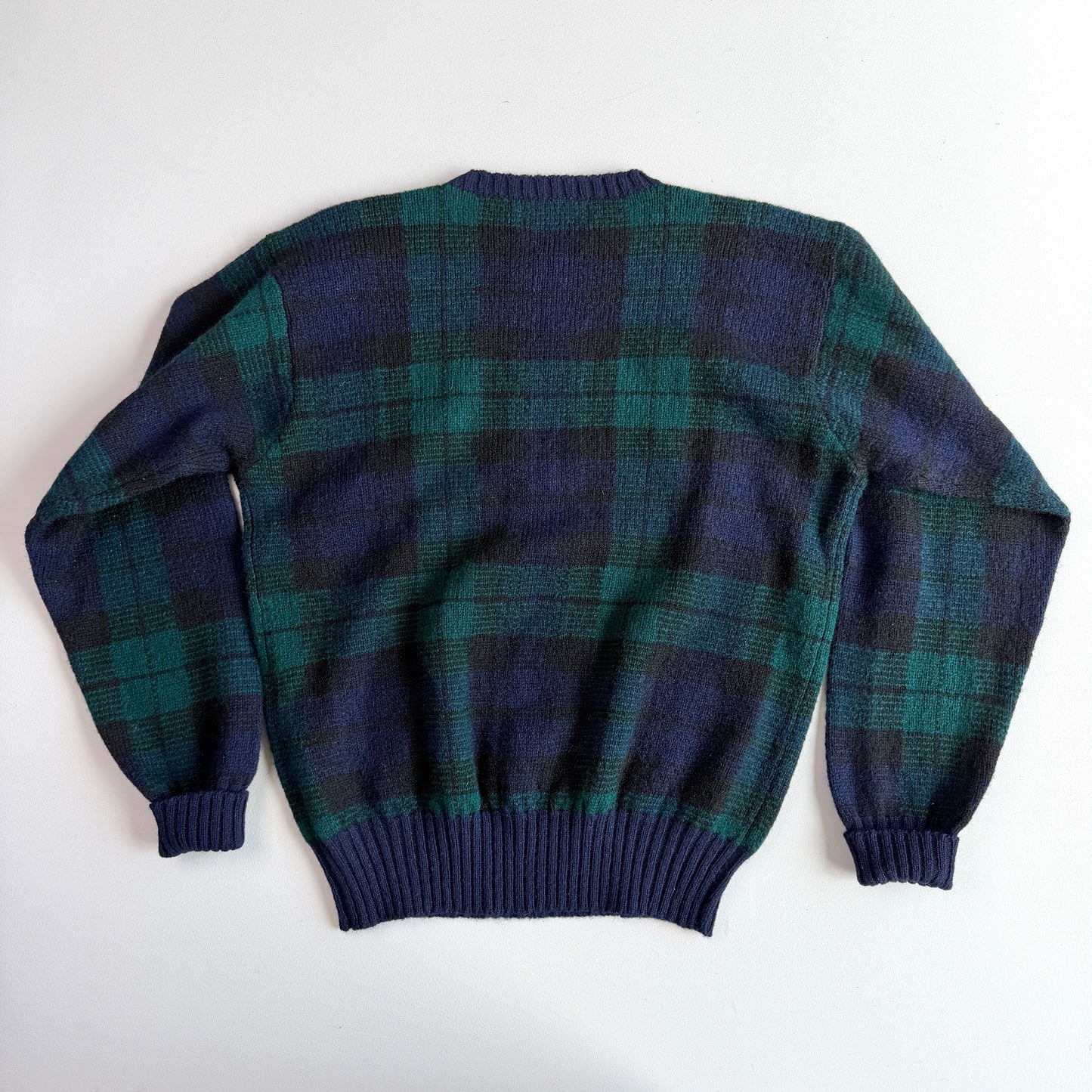 VNTG Polo Ralph Lauren (M) Black Watch Wool Knit Sweater