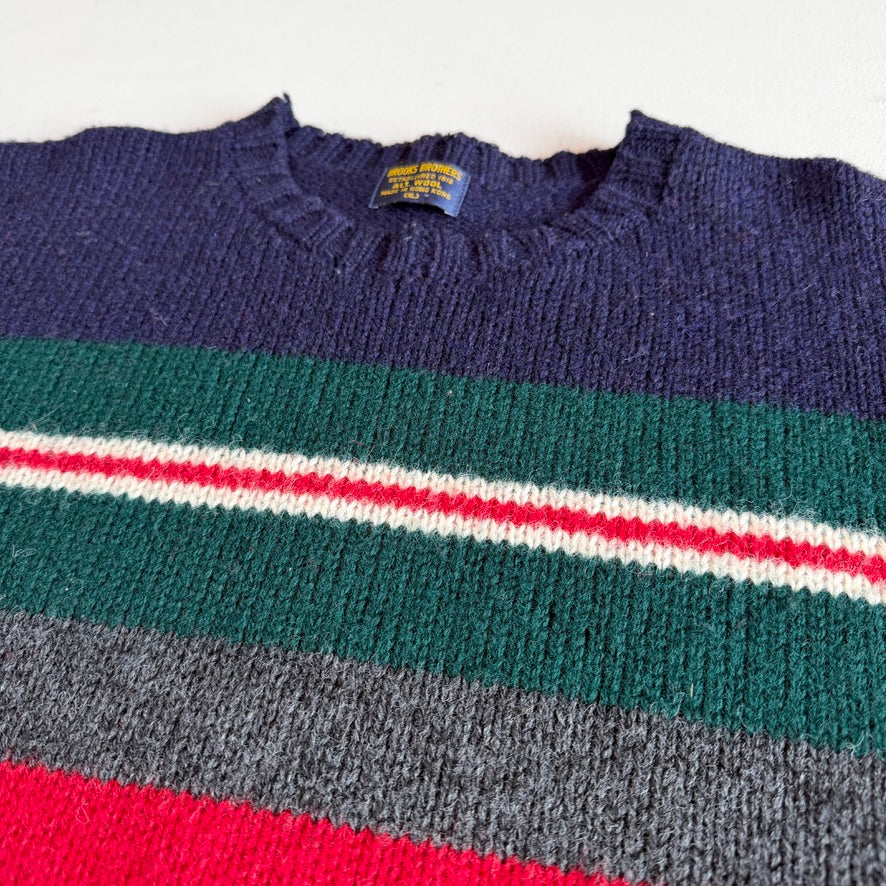 VNTG Brooks Brothers (XL) Wool Rugby Stripe Knit Sweater