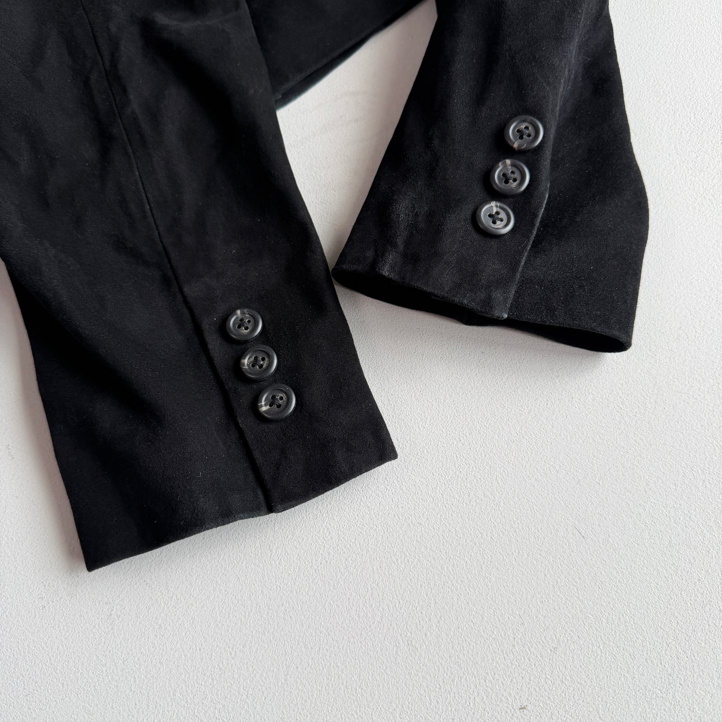 Polo Ralph Lauren (S / 38R) Black Suede Leather Structured Sport Coat