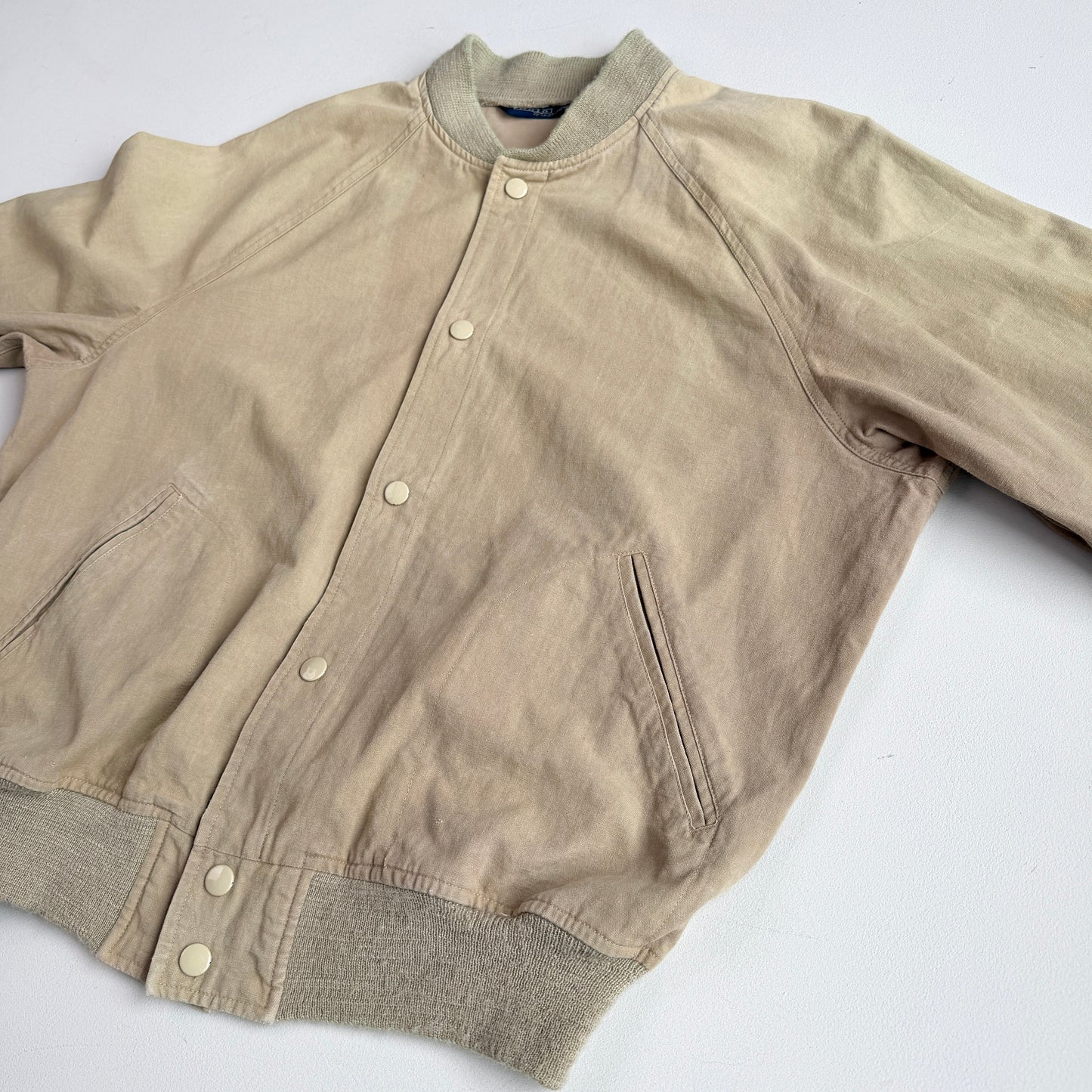 VNTG Polo Ralph Lauren (L) Sage/Olive WWII Military Raglan Bomber Jacket