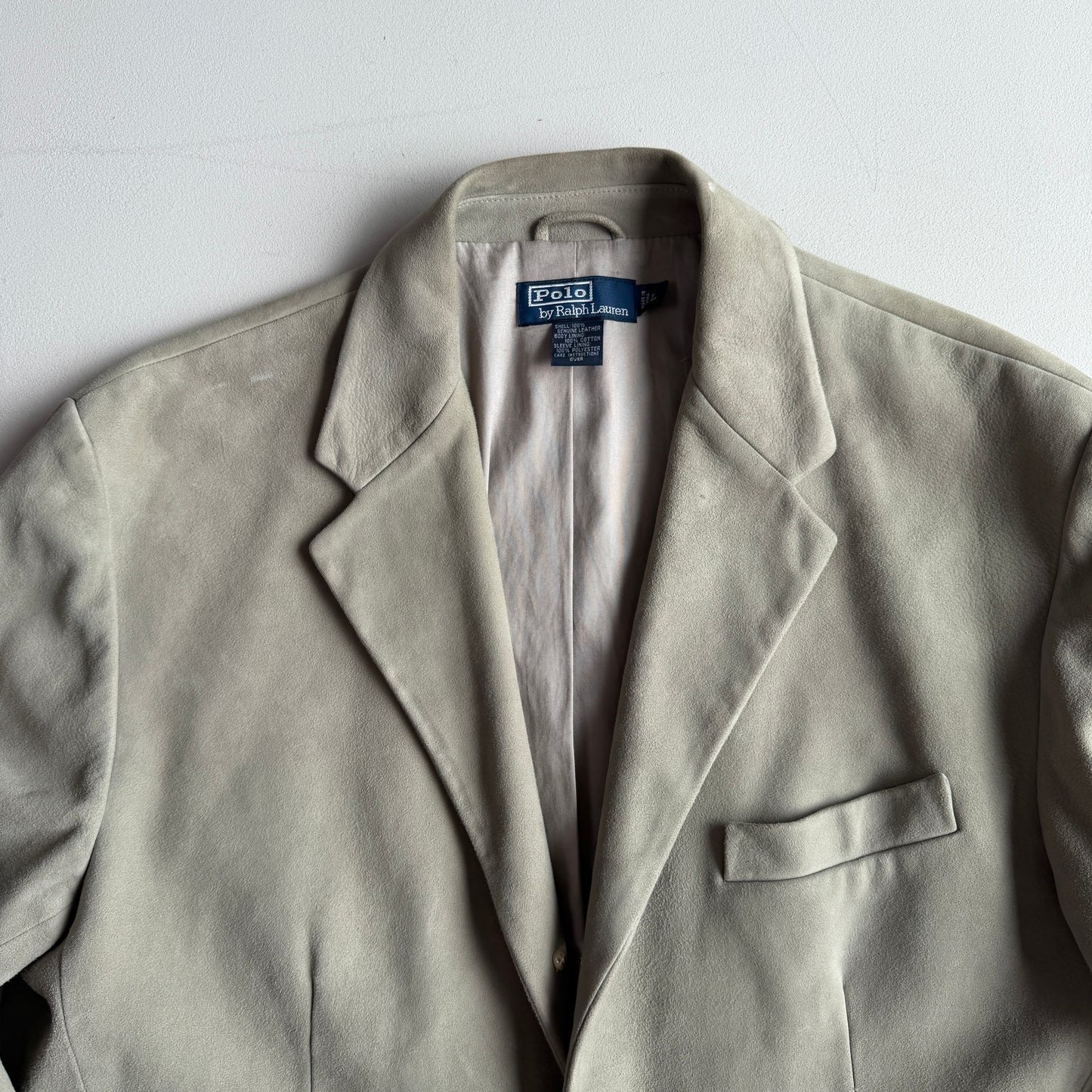 Polo Ralph Lauren (L / 42L) Sage Suede Leather Heavy Western Sport Coat