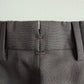 Isaia (36 x34) Dark Brown Wool Hopsack Basketweave Cuffed Pants