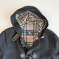 VNTG Burberry (50 /52) Gray Wool/Cashmere Leather Trim Duffle Coat