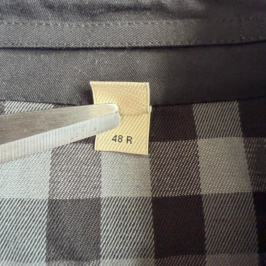 Burberry (48IT / M) Black 100% Cotton Gabardine Twill Car Coat