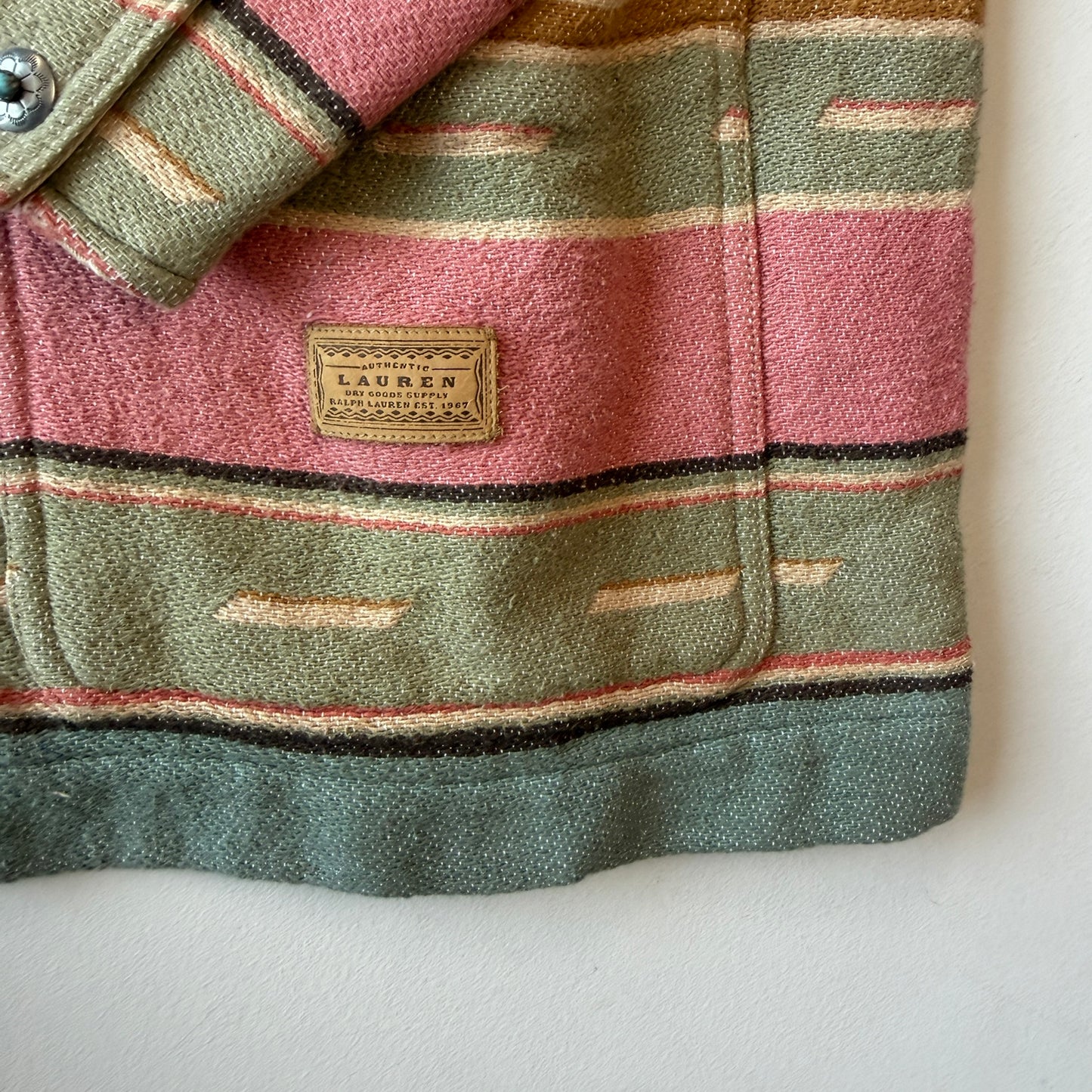 VNTG Lauren Ralph Lauren (2X) Southwest Cotton Blanket Jacket